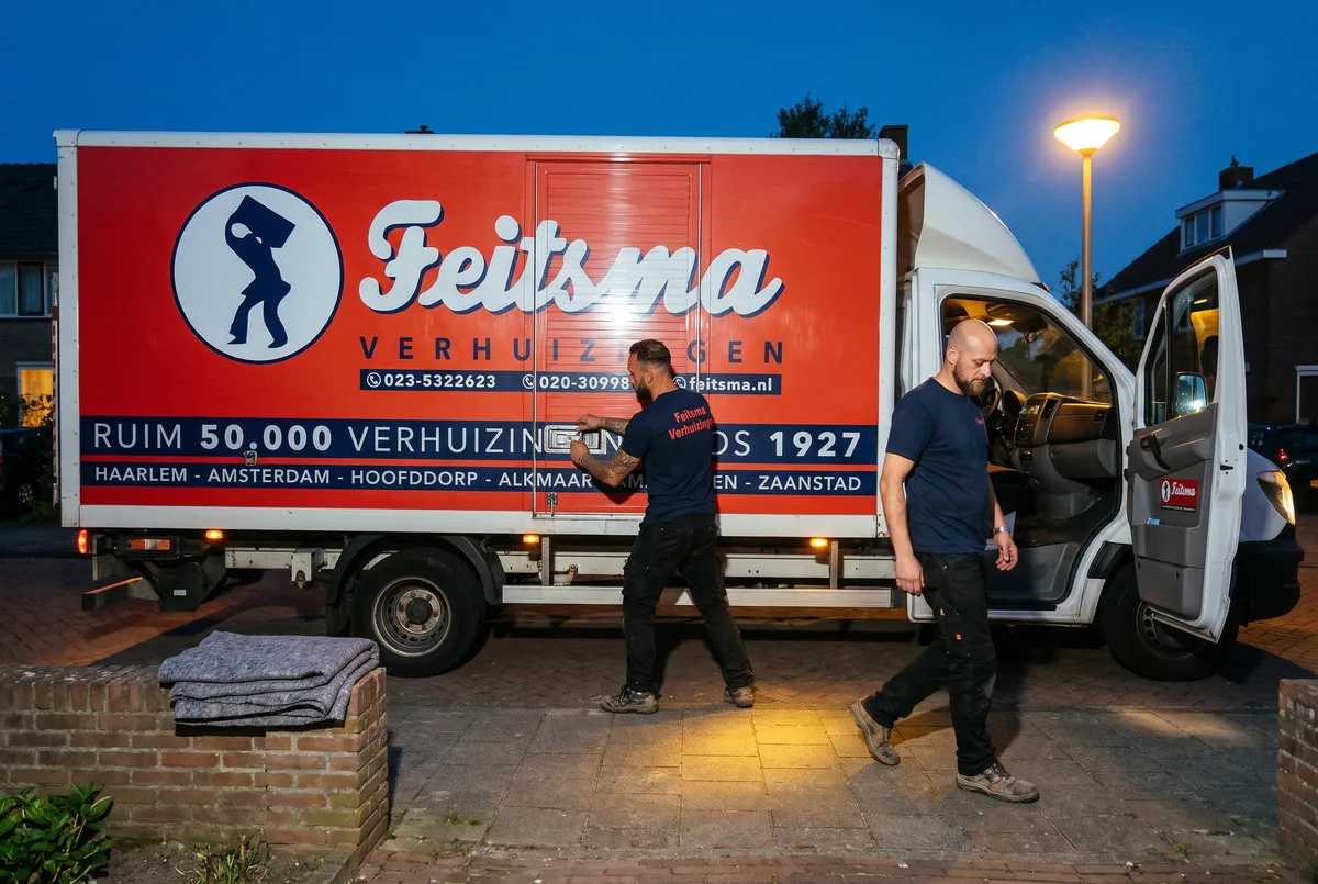 De Feitsma-wagen wordt afgesloten aan het einde van de werkdag