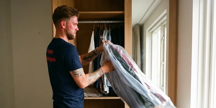 Kleding gaat rechtstreeks de garderobedoos in