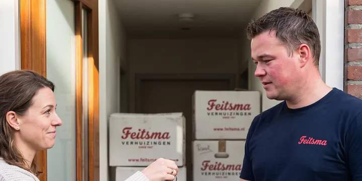 Sleuteloverdracht bij de voordeur