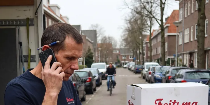 Voorman belt de planning bij de laadklep