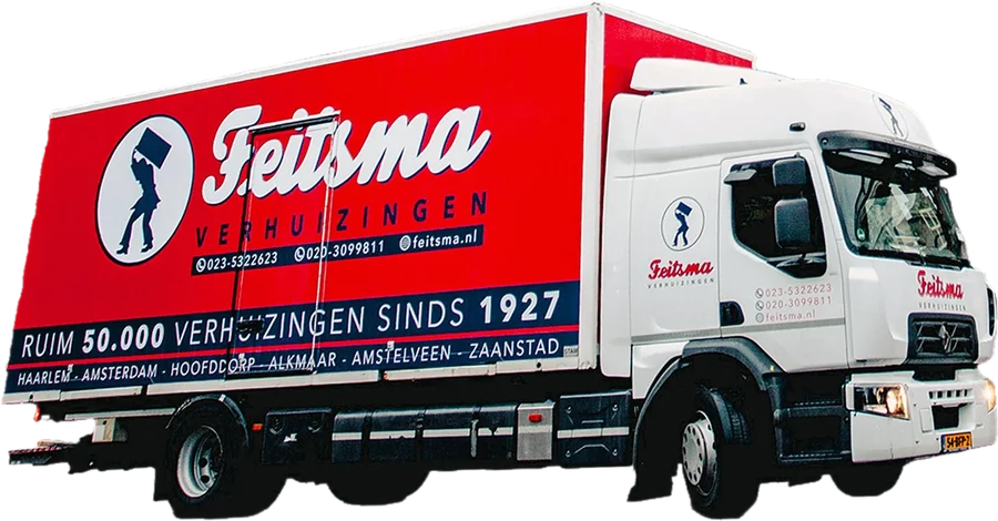 Verhuiswagen van Feitsma Verhuizingen